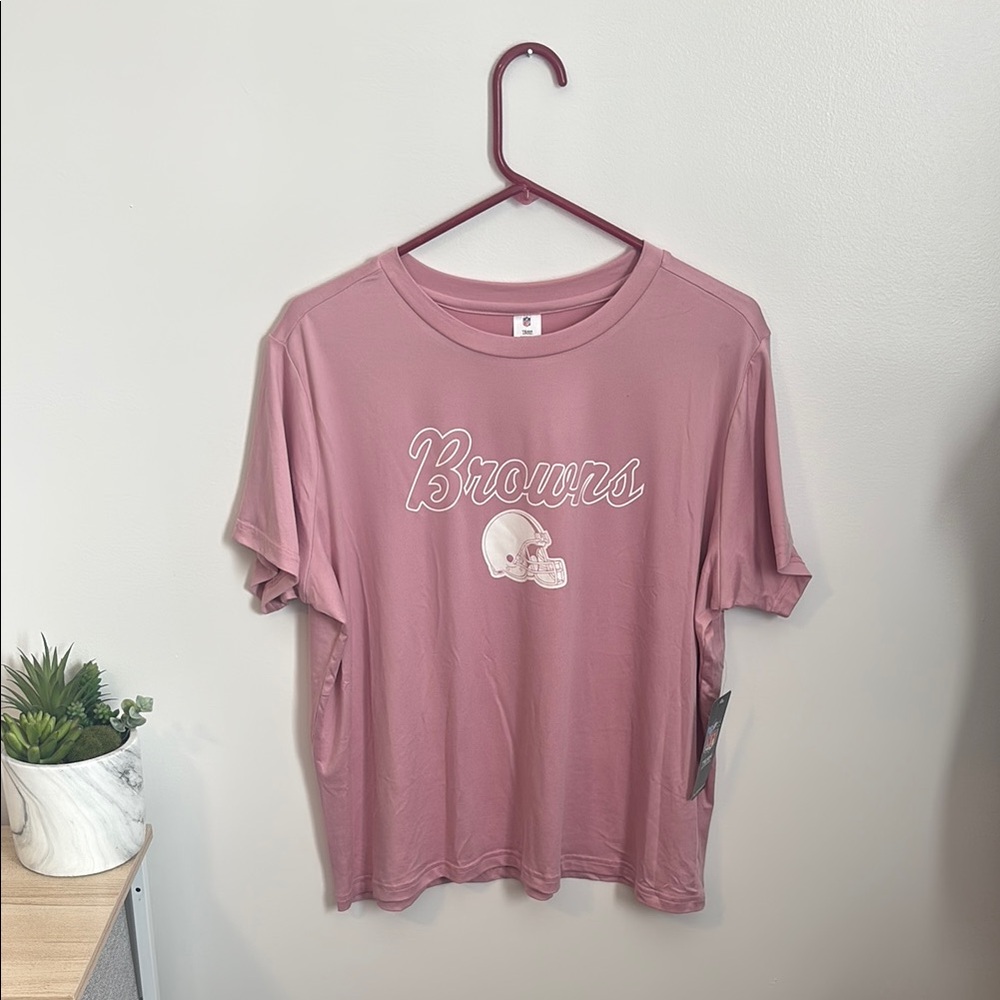 NFL Brown’s Women's Pink Graphic Tee by Team Apparel